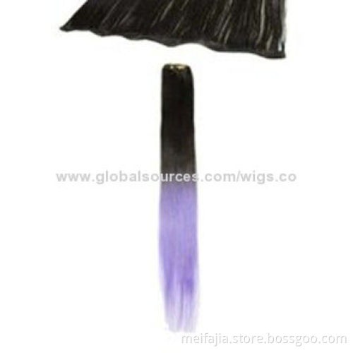 Offer Ombre natural 100% clip-in weaves extensions, silk straight human hair fiber, OEM colors